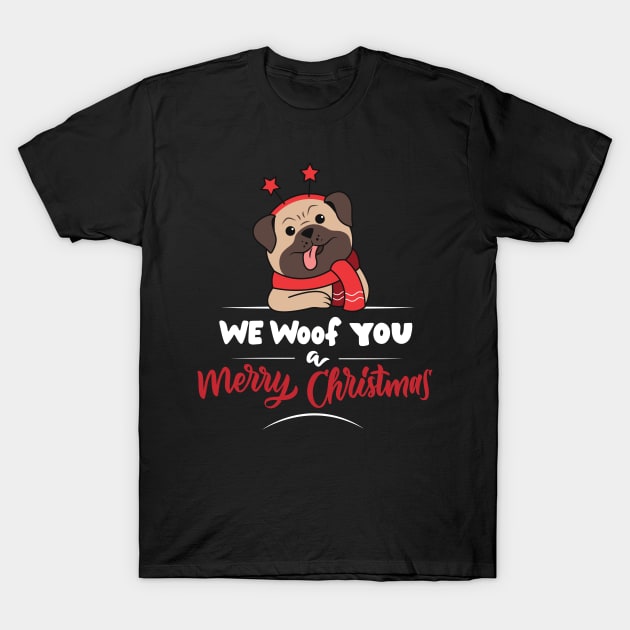 We Woof You A Merry Christmas T-Shirt by TomCage